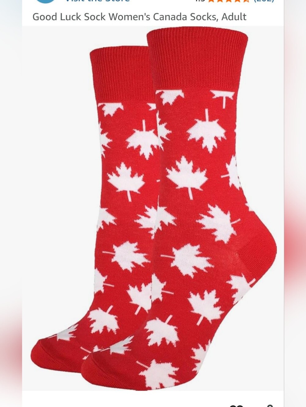 Red Maple Leaf Canadiana Unisex Good Luck Dress Socks